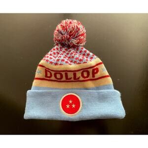 DOLLOP Chicago Blue/Cream/Red Knit Pom Pom Hat sz OS
